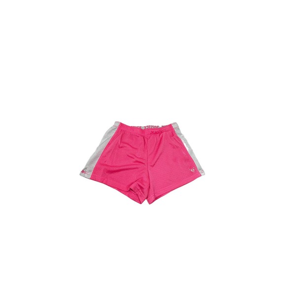 Girls Shorts Mesh Size 14 Justice Pink Grey Sports Gym Bottoms - Picture 1 of 9